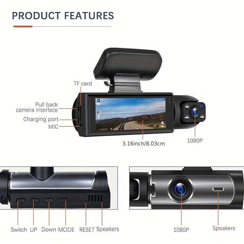 Dash Camera Checkout Options with Wide-Screen Dual-Camera Body or Two-Inch No-WiFi Models Pictured