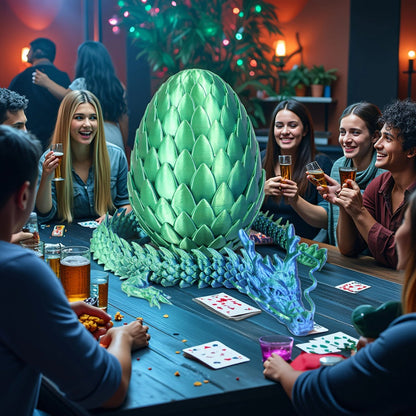 Dragon Egg Gift Set 3D Printed, 7.09in Scaled Egg + 23.62in Large Dragon with the Listed Color, Size or Set Options for Everyday Use