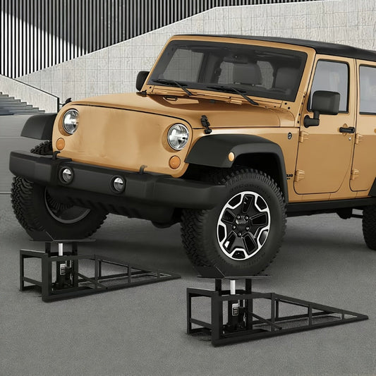 Hydraulic Car Ramps 2-Pack 5T High Lift Vehicle Wheel Ramps for Oil Change Tire Service for Entryways, Bedrooms and Living Spaces