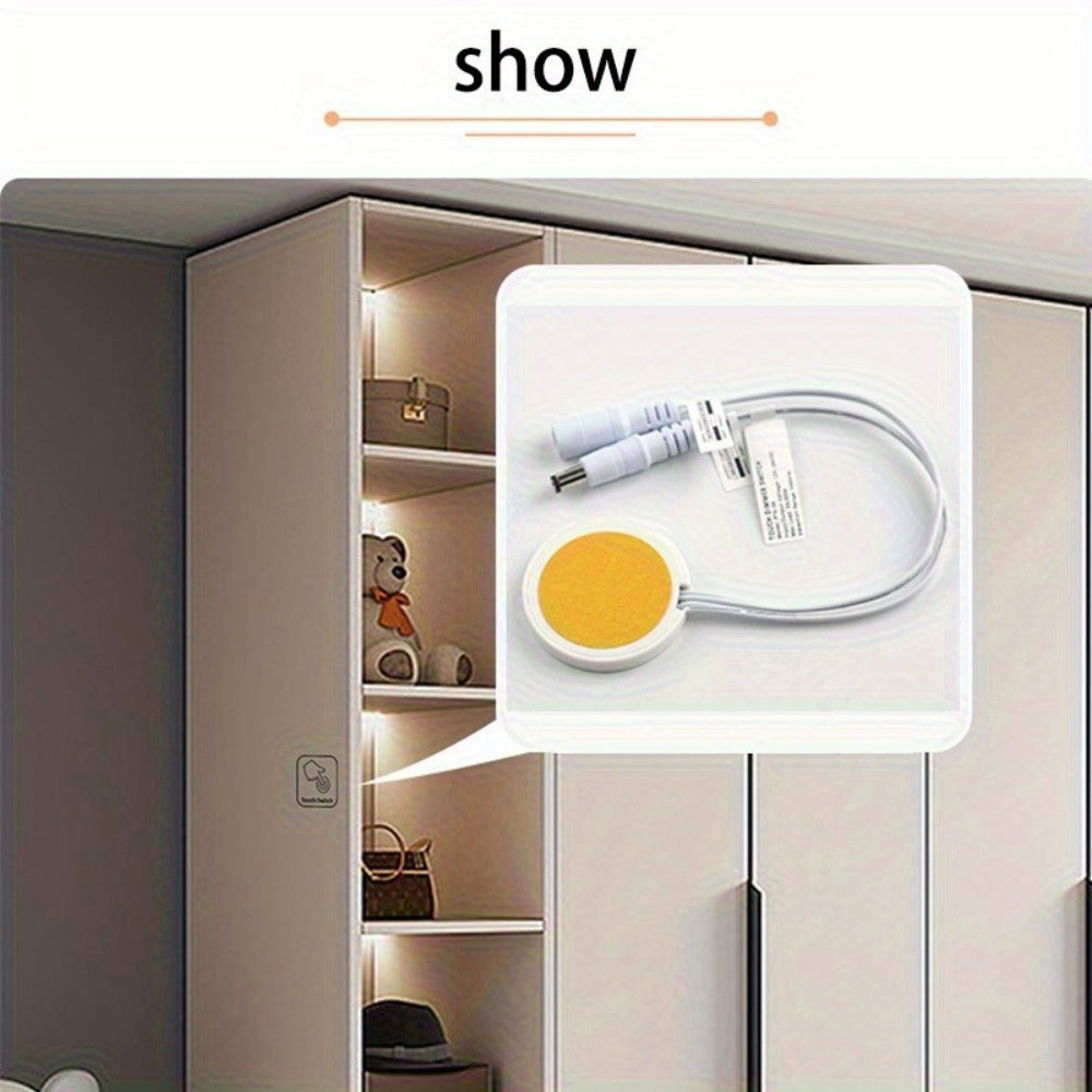 Hidden Touch Sensor LED Dimmer Switch DC 5-24V, Capacitive Touch Dimming Switch for LED Light Strip
