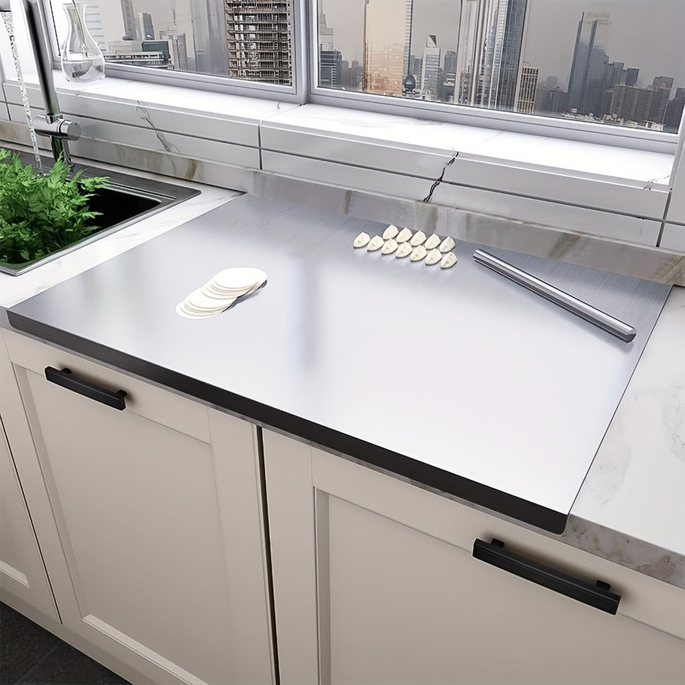 Chopping Board, Stainless Steel Cutting Board Extra Large, Heavy Duty Kitchen Chopping Board for Meat Vegetables Dough