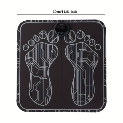 EMS Foot Massager Pad with TENS Therapy, Portable Electric Foot Massage Machine, Reusable Pad, Multiple Mode Adjustment
