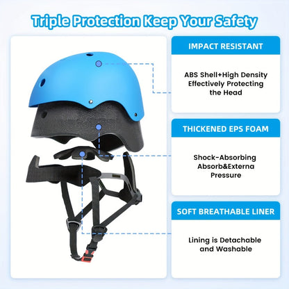 Kids Bike Helmet Adjustable XXS Toddler, ABS+EPS Unisex Sports Helmet with Removable Liner, 11 Vents