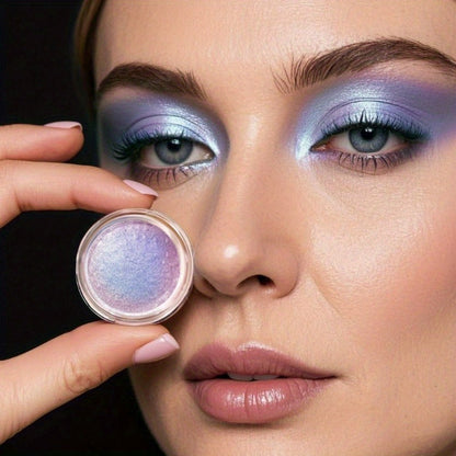 Holographic Glitter Eyeshadow Gel Jelly Shimmer Waterproof Long-Lasting Indigo Twilight Purple Blue Gradient Eye Makeup for Party Halloween