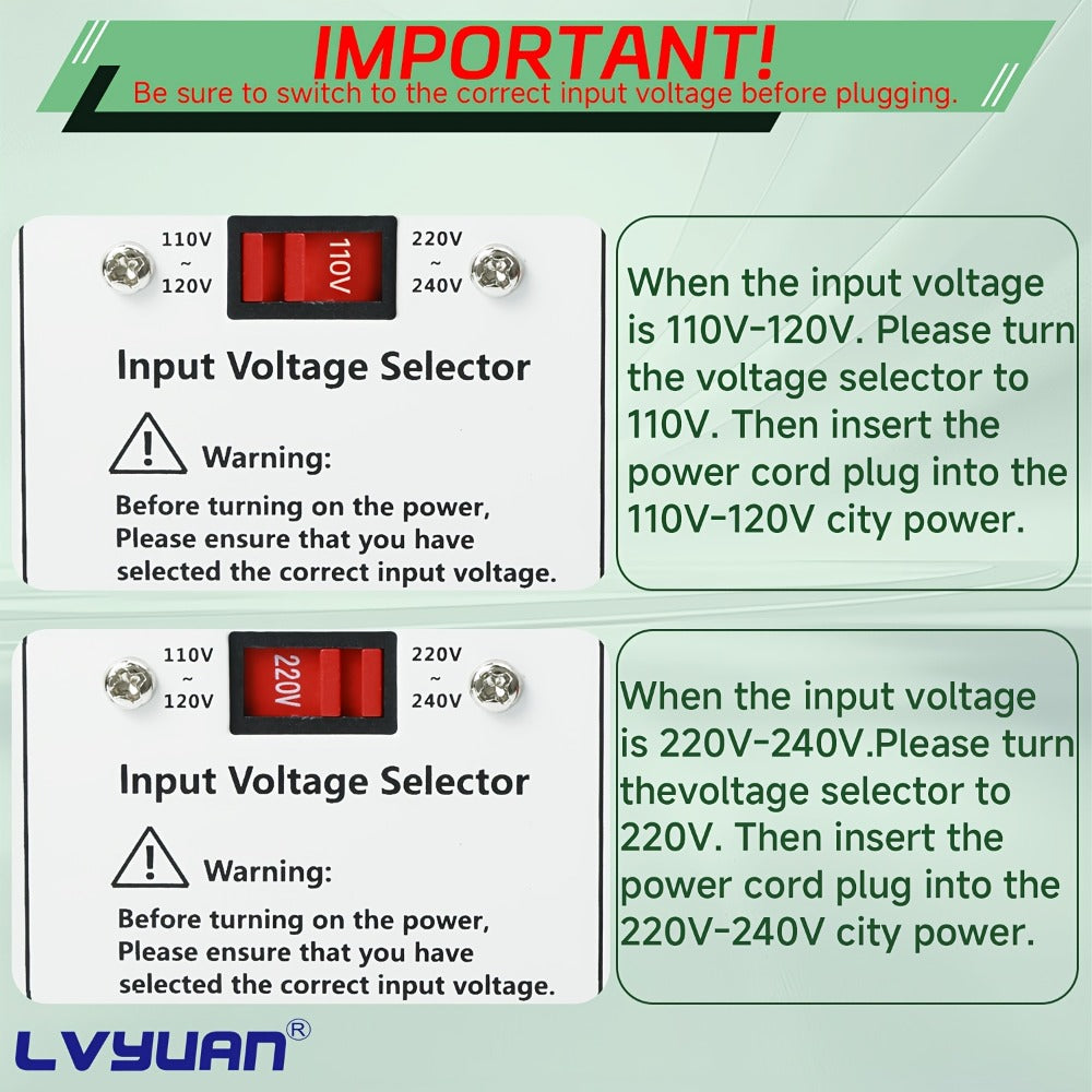 Voltage Converter Transformer 800W Continuous 5000W Peak - Step Up Step Down 110V to 220V, Aluminum Alloy Housing