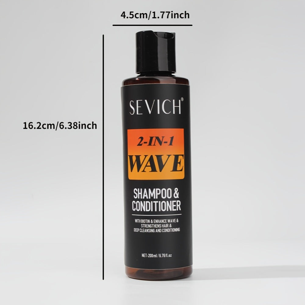 360 Wave Shampoo & Pomade for Men 2-in-1 with Biotin & Glycerin, Deep Cleansing Conditioning Formula