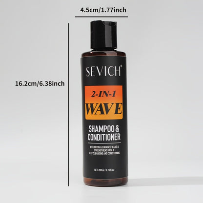 360 Wave Shampoo & Pomade for Men 2-in-1 with Biotin & Glycerin, Deep Cleansing Conditioning Formula