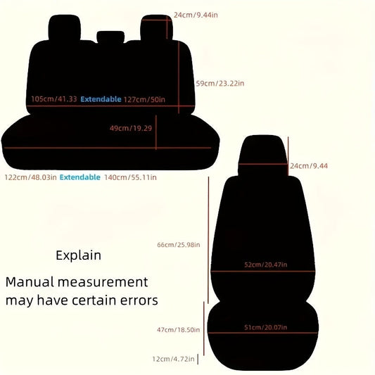 Padded Car Seat Covers in Five Colors with Single Front, Front Pair or Five-Seat Set Options