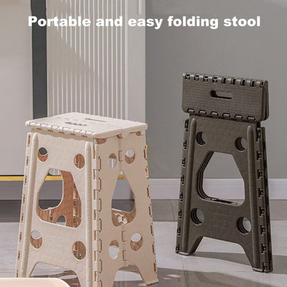 Folding Step Stool 19 Inch with Handle Portable Foldable Step Ladder for Kitchen Camping Bathroom Bedroom Adults Seniors White Blue Grey
