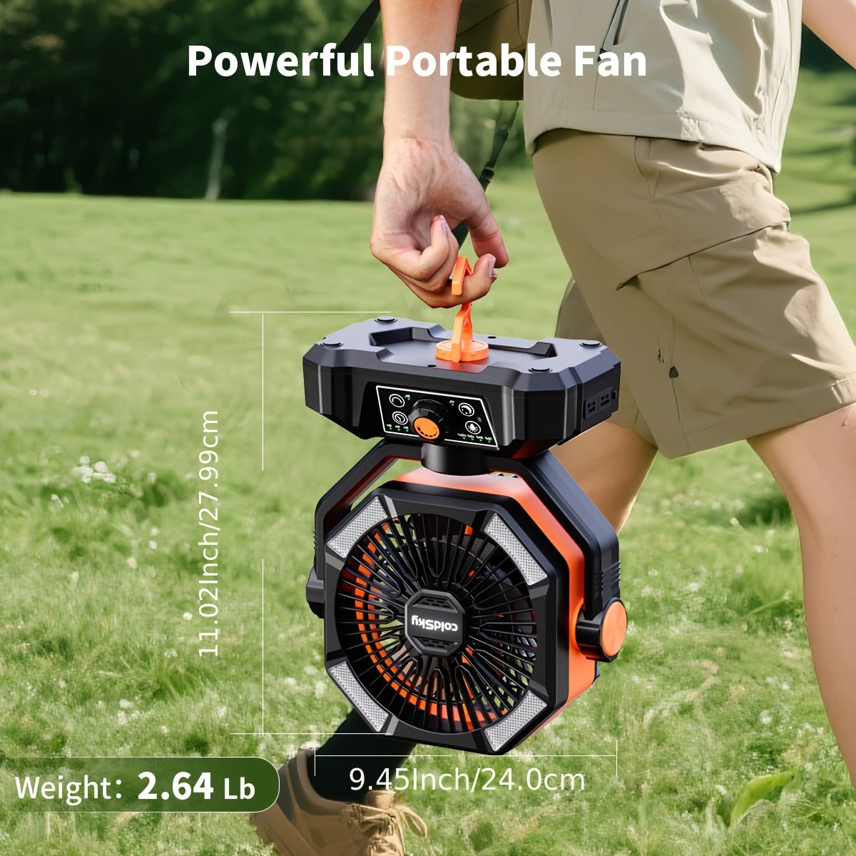 Portable Fan 20000mAh Rechargeable Outdoor Model with Stepless Speed Control and Remote Control