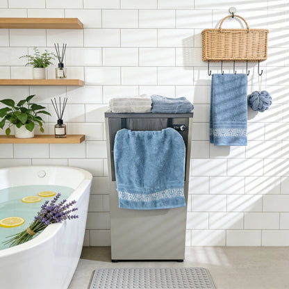 Bath Towels Set of 3 400GSM Microfiber Towels with Coastal Pattern for Bathroom and Spa for Home and Guest Use