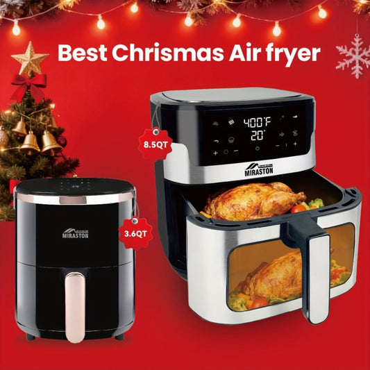 8.5QT Digital Air Fryer 8-in-1 with Touchscreen Display & 8 Presets, 1500W Air Fry, Bake, Roast & Broil, Stainless Steel Basket