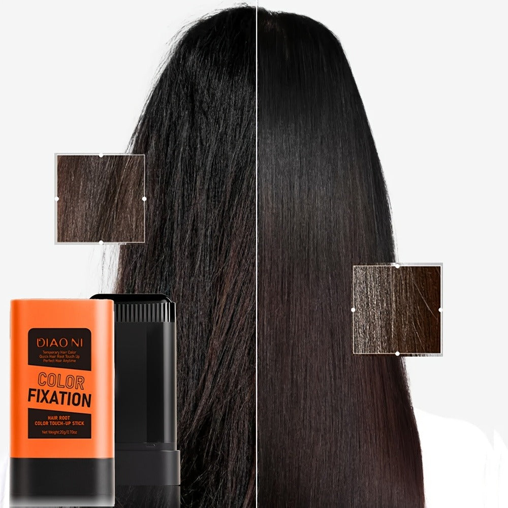 Portable Gray Root Cover Stick 2pcs, Disposable Hair Root Touch-Up with Plant-Based Squalane, Instant Gray Coverage