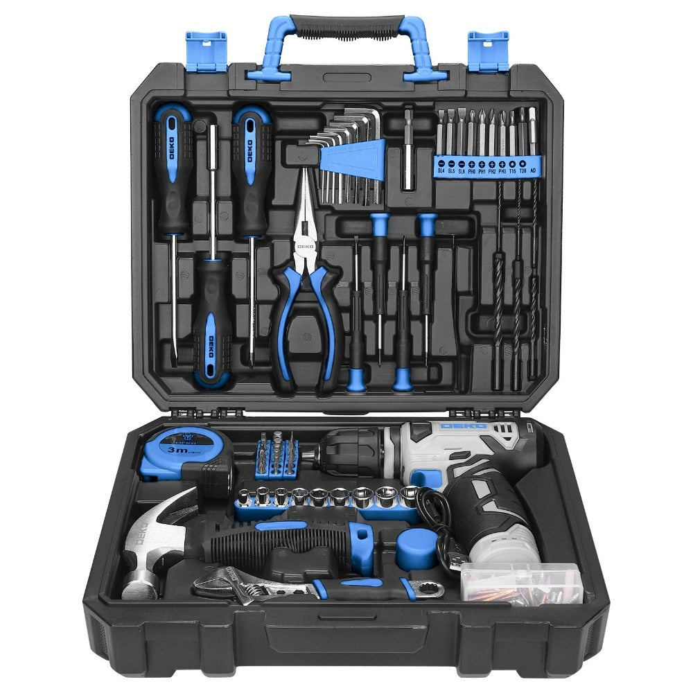 Cordless Drill Tool Kit 119/151PCS, 8V/12V Electric Power Drill Set with Screwdriver, Hammer, Wrench