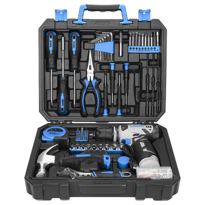 Cordless Drill Tool Kit 119/151PCS, 8V/12V Electric Power Drill Set with Screwdriver, Hammer, Wrench