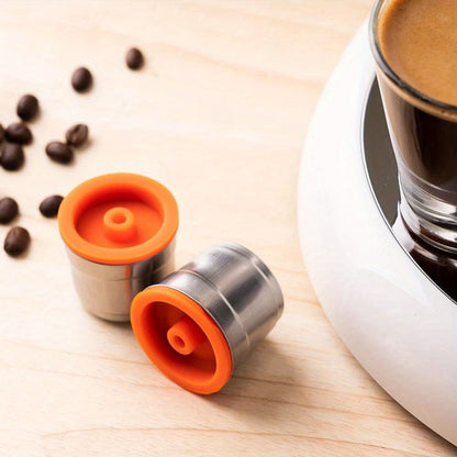 Reusable Coffee Filter Capsule for Illy Y3.2 & X7.1 Machines, Stainless Steel Refillable Coffee Pod Cup with Tamper