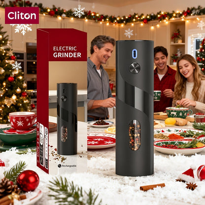 Electric Salt and Pepper Grinder Set, Rechargeable Mills with LED Light, Adjustable Coarseness & 3.72oz for Home Kitchen
