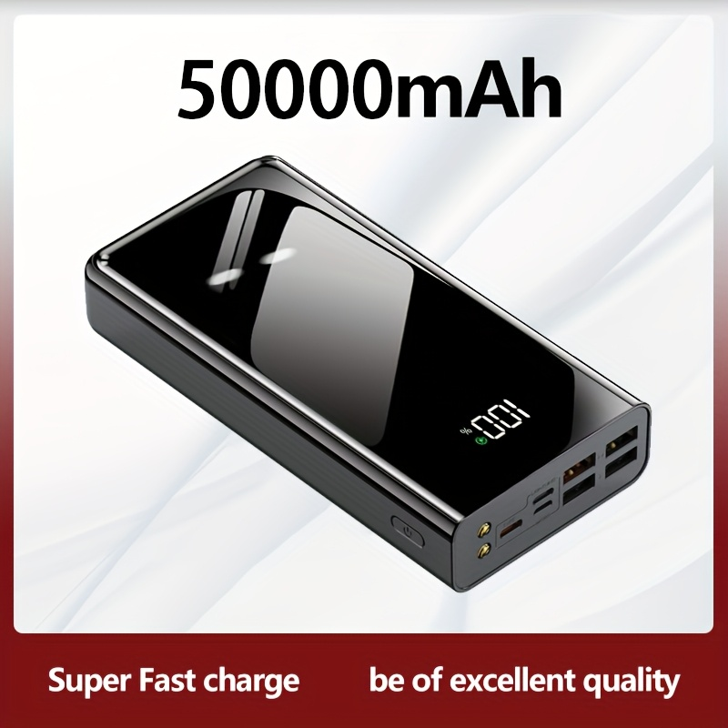Portable Charger 50000mAh Large Power Bank LED Light Power Display Multi-Port USB-C Micro for an Everyday Personal Care Routine