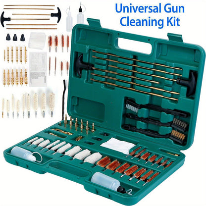 Gun Cleaning Kit 163pcs Universal Rifle Pistol Shotgun Muzzleloader Cleaning Set for Any Caliber with Carrying Case Plastic Cleaning Rods