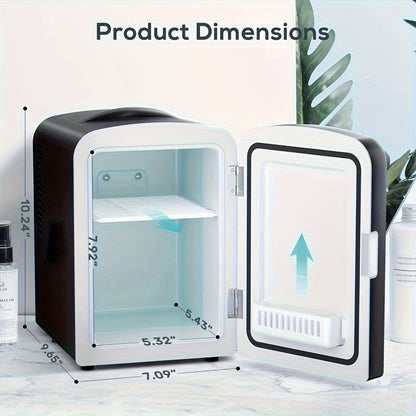 Mini Fridge Skincare Refrigerator 1.06 Gallon Portable - Mini Freezer for Bedroom Dorm Office