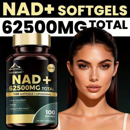 NAD+ Supplement 62500mg with Nicotinamide Riboside & Trans-Resveratrol, Healthy Aging, Brain Health
