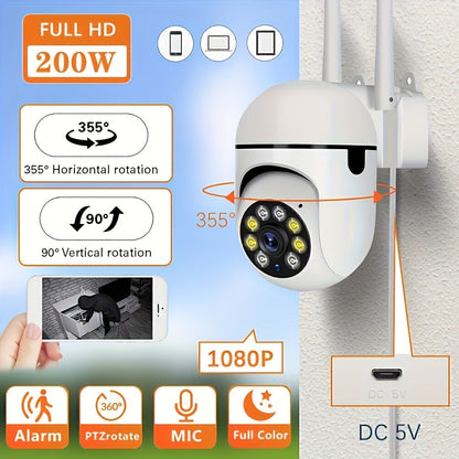 Security Camera 1080P Dome Four-Pack with Dual-Band WiFi, 360 PTZ, Motion Tracking and Two-Way Audio