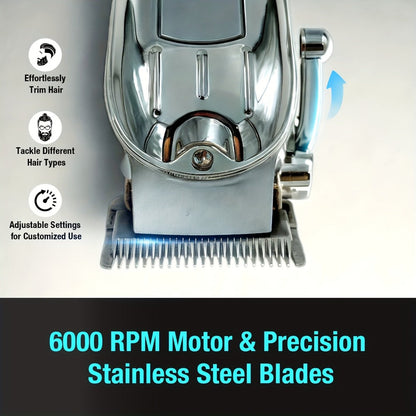 Hair Clipper MENSURE Single or Two-Tool Cordless Set with Type-C Charging, LCD Display and Seven Guide Combs