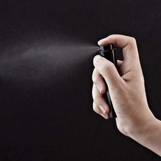Refillable Perfume Atomizer Travel 5 Pack – 8ml Mini Cologne Sprayer Bottles with Cap-Free Twist Design, Leak-Proof Aluminum & Glass