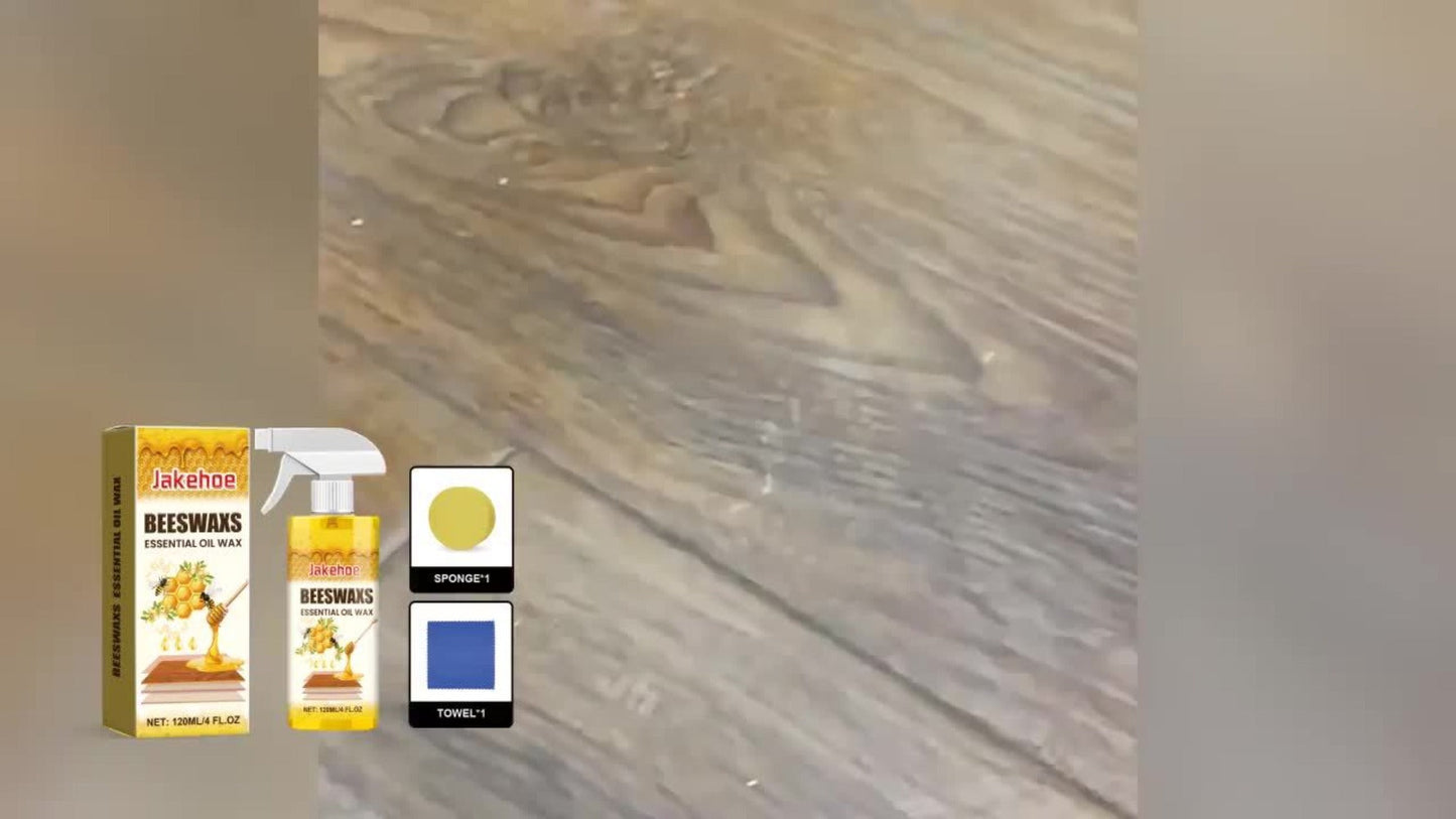 Wood Floor Beeswax Care Spray 4oz Hardwood Floor Cleaner Polish Scratch 3-in-1 Aromatherapy for Everyday Face, Beard and Body Grooming
