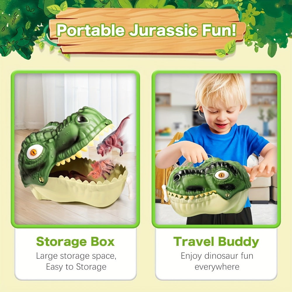 Dinosaur Toys for Boys 46pcs Realistic Jurassic Dinosaur Figures Set with Eggs, Trees & Fence