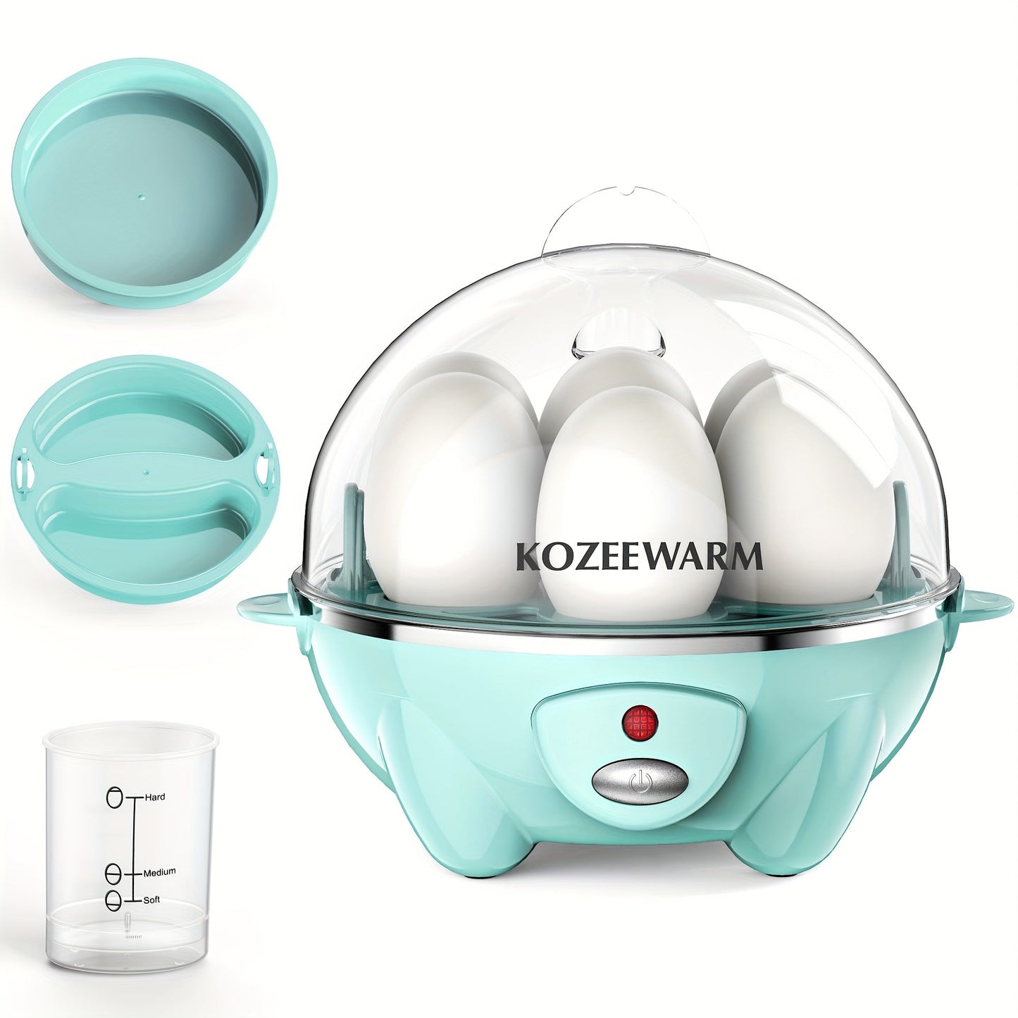 Electric Egg Boiler & Cooker with Auto Shut-Off, Single & Double Layer, Multi-Function for Hard Boiled
