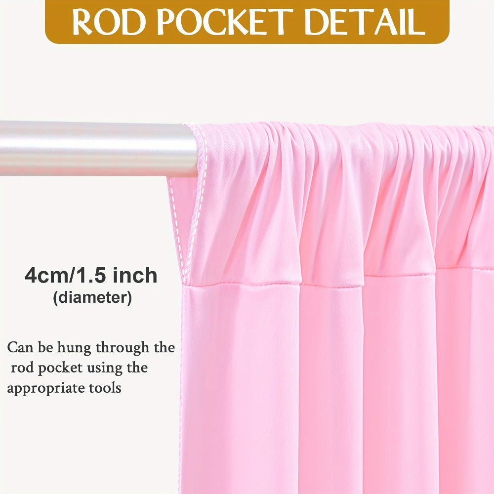 Blackout Backdrop Curtain 4 Pack 5x10 Ft - Heavyweight Nonwoven, Wrinkle-Resistant for Entryways, Bedrooms and Living Spaces