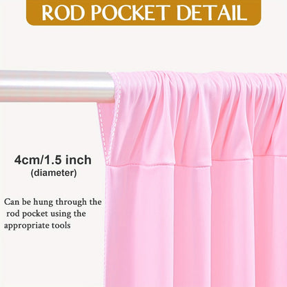 Blackout Backdrop Curtain 4 Pack 5x10 Ft - Heavyweight Nonwoven, Wrinkle-Resistant for Entryways, Bedrooms and Living Spaces