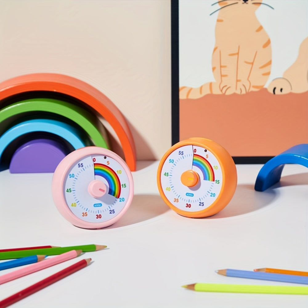 Visual Countdown Timer 60 Minute – Silent Operation Time Management Clock for Classroom, Office, Kitchen & Desktop