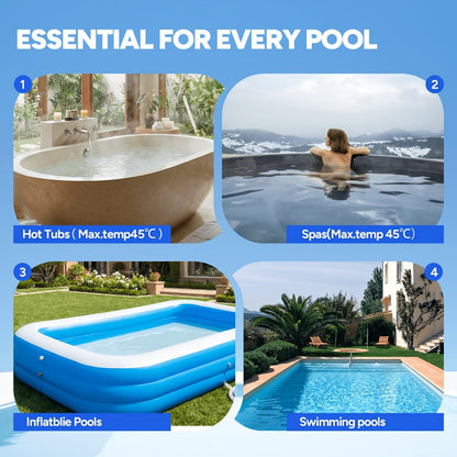 Cordless Pool Vacuum Cleaner 15.8 GPM Suction, 60-Min Runtime, Telescopic Pole for Entryways, Bedrooms and Living Spaces