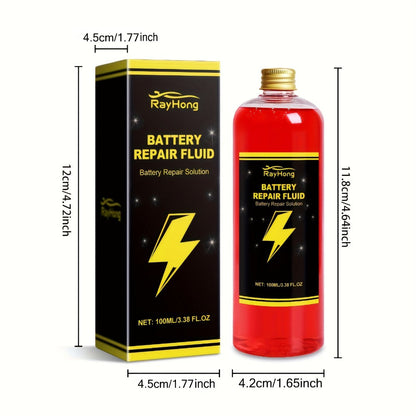 Battery Repair Fluid – Low Odor, Nontoxic & Odorless Formula for Car, Electric Vehicle & All-Model Battery Maintenance