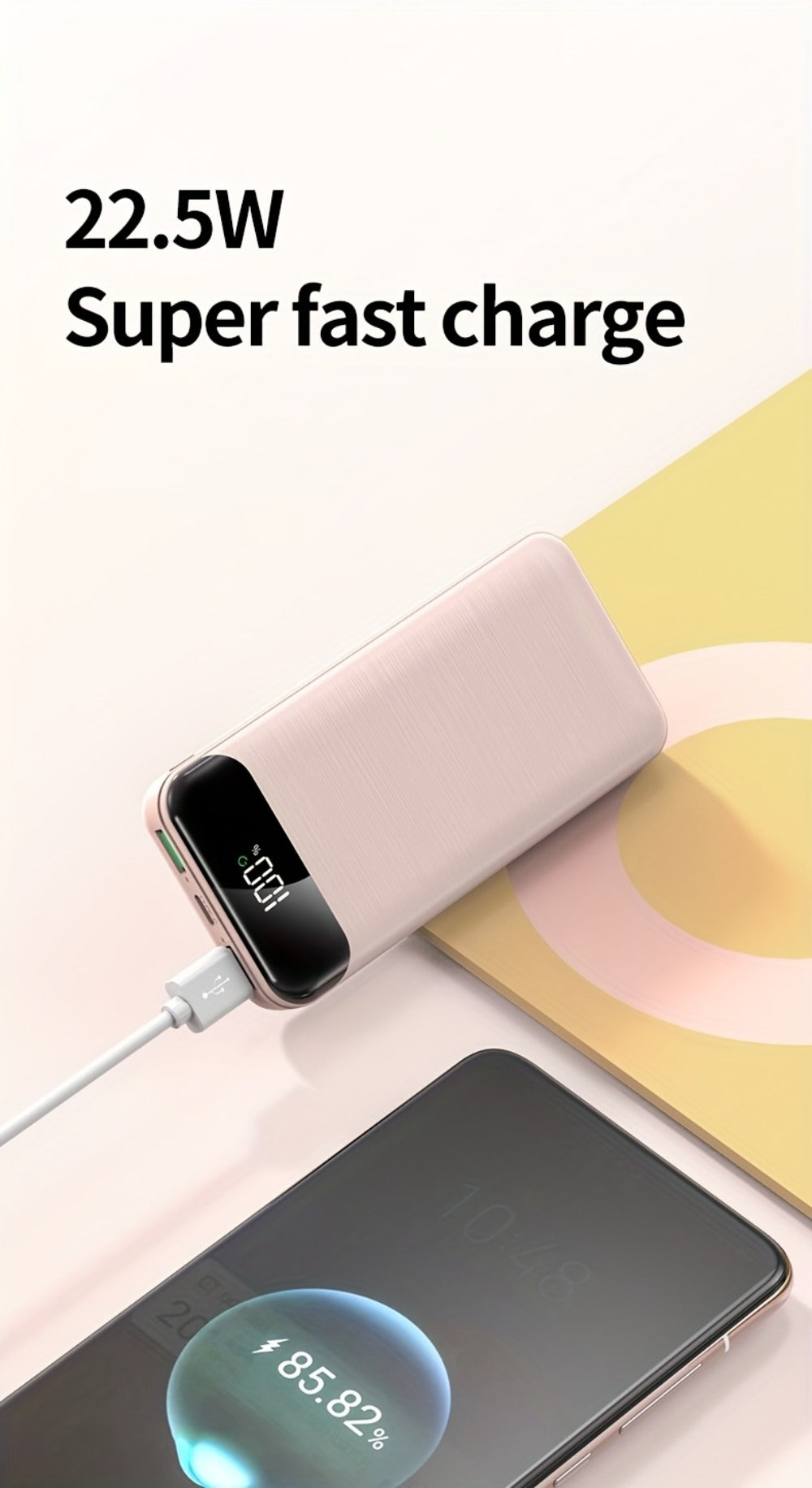 20000mAh Portable Power Bank 2-Pack with LED Display, Fast Charging Type-C & USB for an Everyday Personal Care Routine