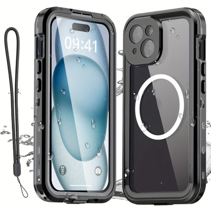 Phone Case with Integrated Screen Protector and Lanyard for Selected iPhone 15 and 16 Pro Configurations