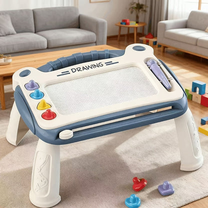Kids Drawing Board Toy 3-in-1 with Stamps Brush Stand – Magnetic Doodle Art Set for Toddlers Boys Girls Ages 3+ Birthday Easter Christmas