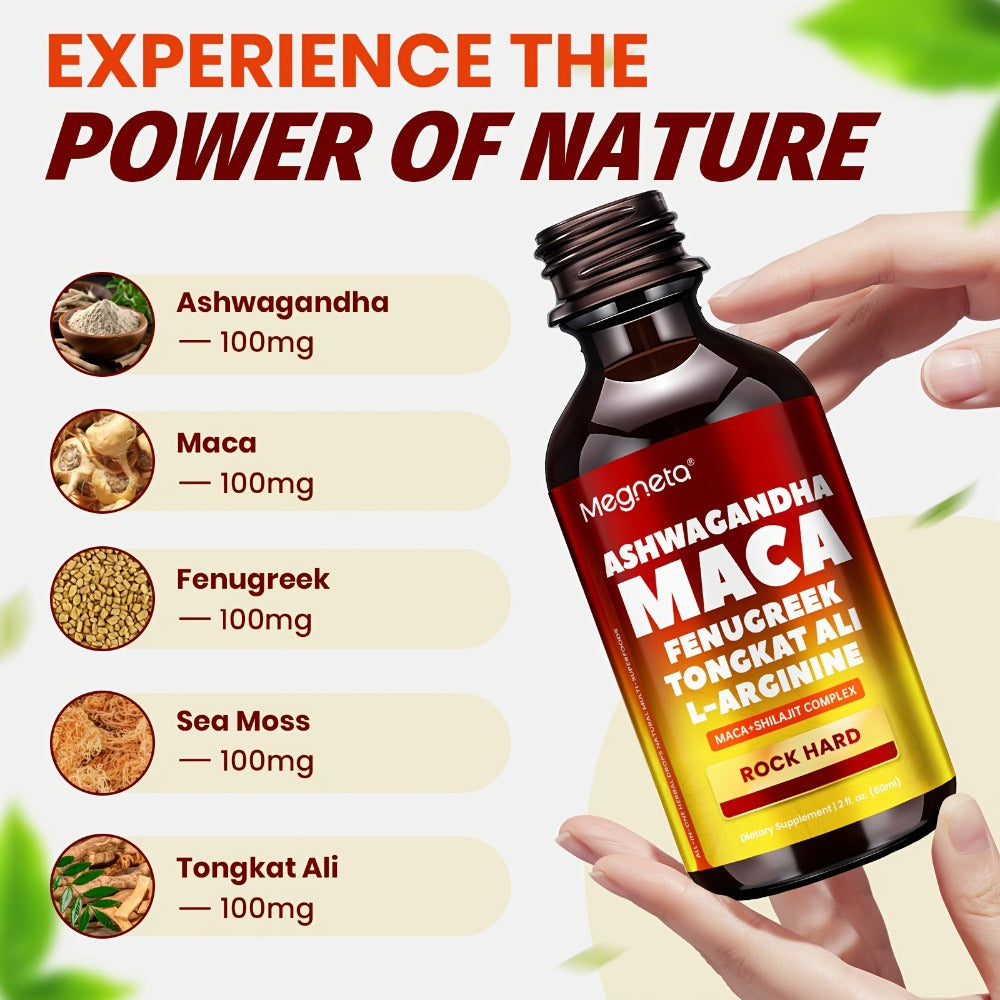 Maca Root & L-Arginine Men's Performance Supplement with Shilajit - Double-Acting Formula for Stamina