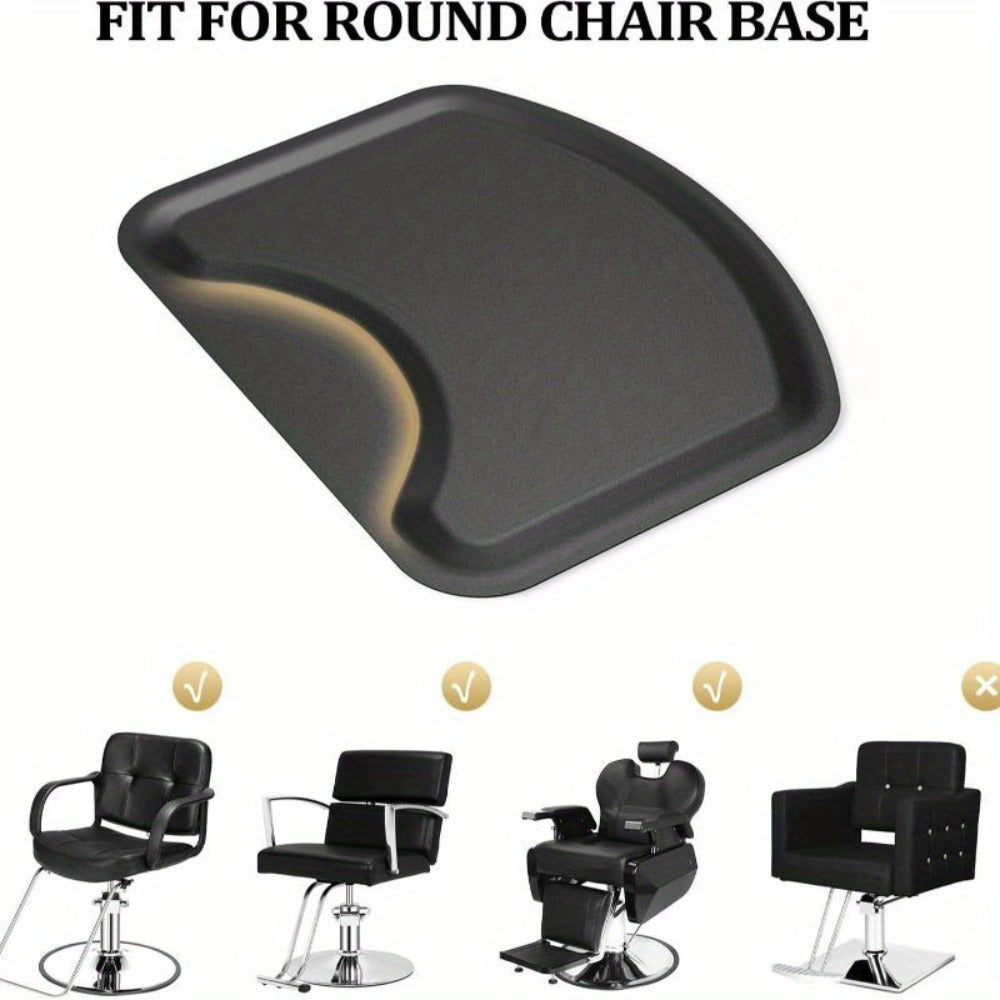 Anti-Fatigue Salon Mat for Hair Stylist with Round Cutout – Thick Non-Slip Standing Mat for Barber Chair, Hairdresser, Barbershop