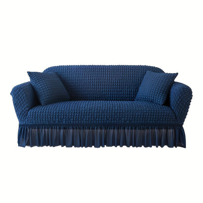 Sofa Cover Seersucker Stretch Slipcover with Elastic Band Closure for 1 to 4-Seater Sofas in Eight Colors