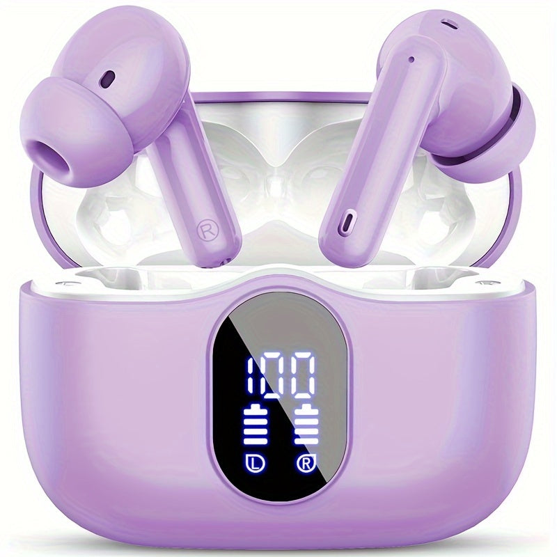 Bluetooth 5.3 Wireless Earbuds with LED Battery Display Case, Type-C Charging and 13 Color Options