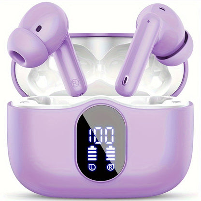 Bluetooth 5.3 Wireless Earbuds with LED Battery Display Case, Type-C Charging and 13 Color Options