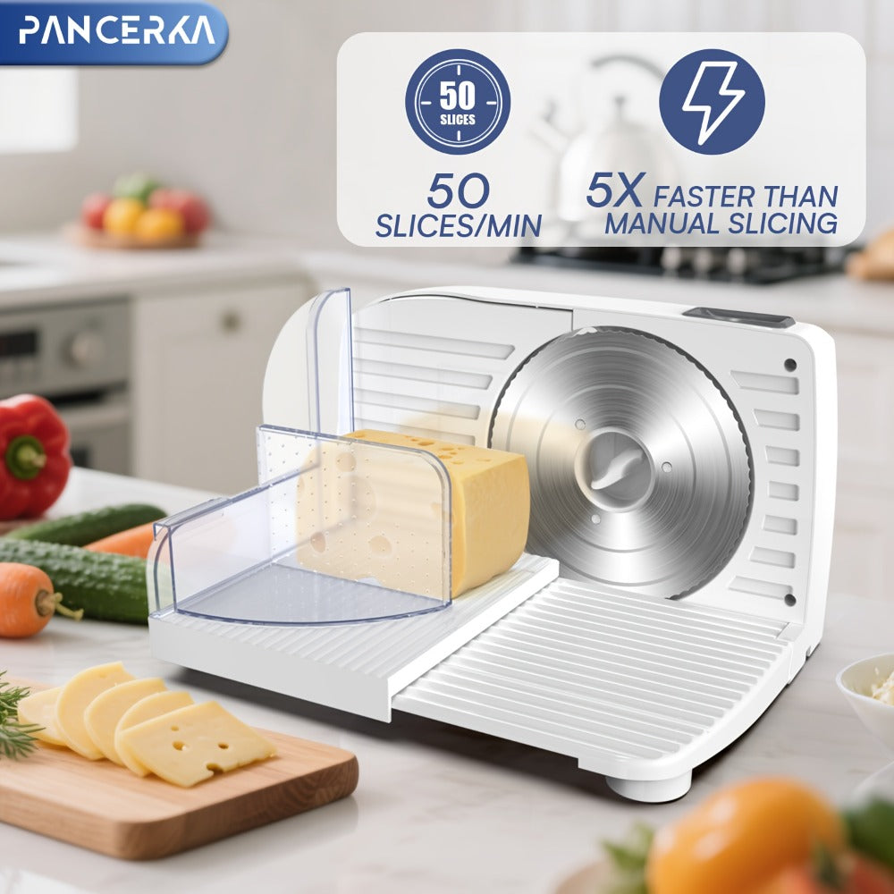 Electric Meat Slicer 0-15mm Adjustable Thickness, Home & Commercial Deli Food Cutter for Meat, Vegetables