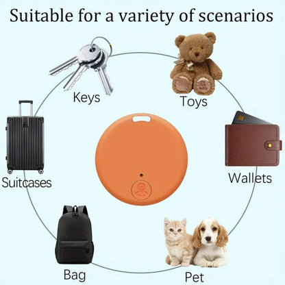 Solar Mini Key Finder Smart Tracker Anti-Lost Alarm Device – Portable Location Tracker for Keys Phone Wallet Luggage Pets