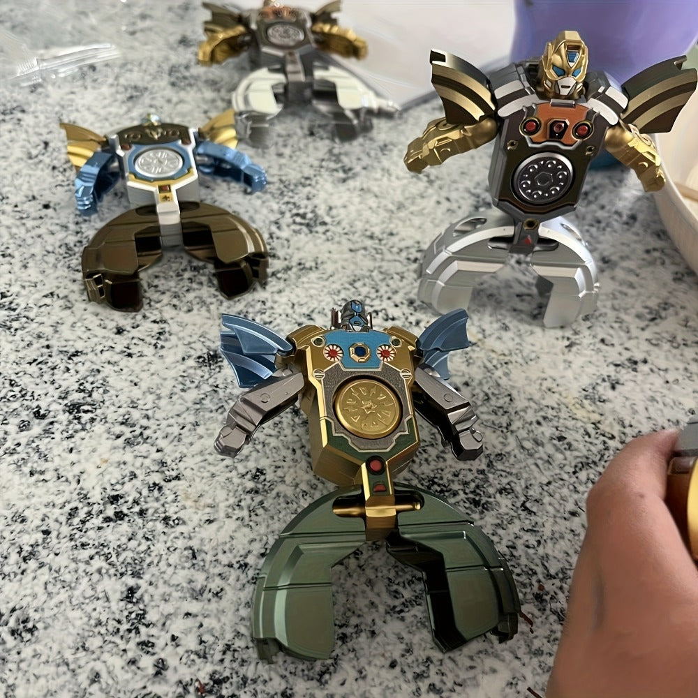 Deformation Robot Fingertip Gyro Fidget Spinner, Creative Finger Gyroscope Toy for Kids & Adults