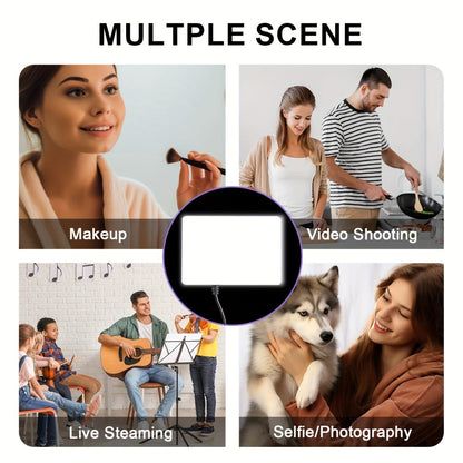 ZOMEI 10in LED Square Light Kit with 43.3in Tripod Stand & Phone Holder - Dimmable 3000K-6000K for an Everyday Personal Care Routine