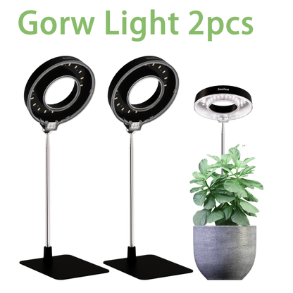 Magnetic Grow Light with 360° Adjustable Head – Full Spectrum Plant Growth Lamp with Auto Timer, 4-Level Dimmer & Adjustable Height