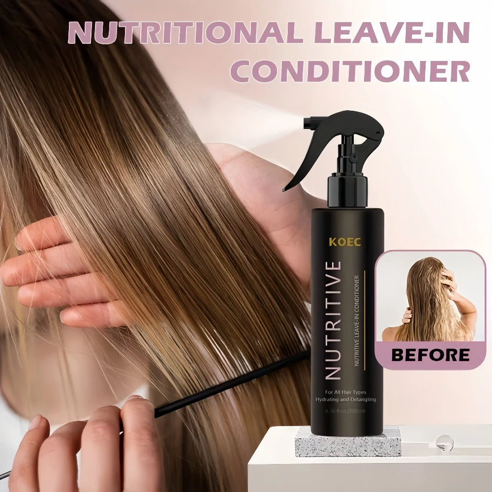 Keratin Biotin Leave-In Conditioner 6.76oz, Anti-Frizz Detangler with Argan Oil & Plant Extracts